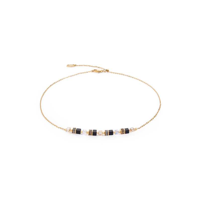 Naszyjnik Coeur de Lion Black-Gold - Kryształy Swarovski - JubilerSezam.pl
