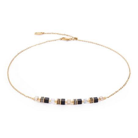 Naszyjnik Coeur de Lion Black-Gold - Kryształy Swarovski - JubilerSezam.pl