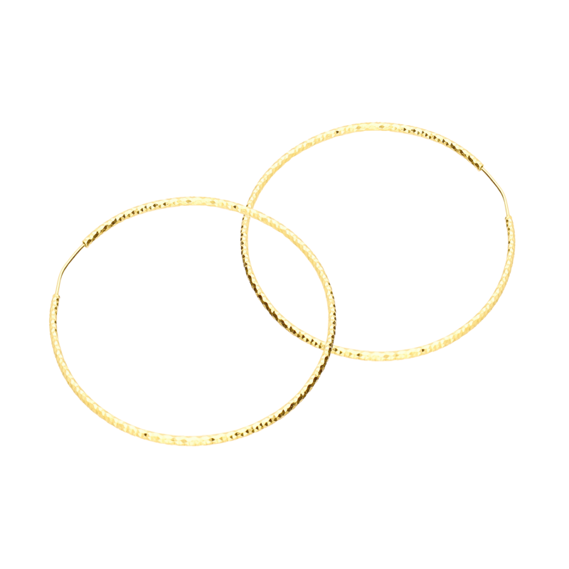 Kolczyki pozłacane kółka szarniry 60mm-1,5 PW696 GOLD dis 60mm-1,5 próba 925