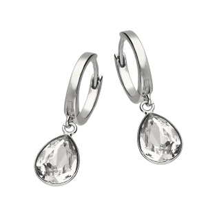 Srebrne kolczyki z kryształem Swarovski Spark pr. 925 - JubilerSezam.pl