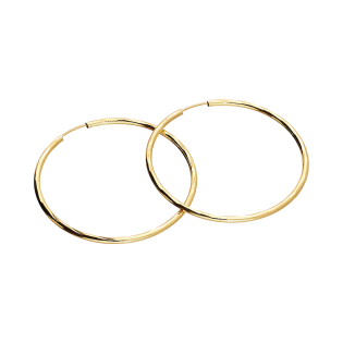 Złote kolczyki koła grawerowane 40mm pr. 585 - JubilerSezam.pl