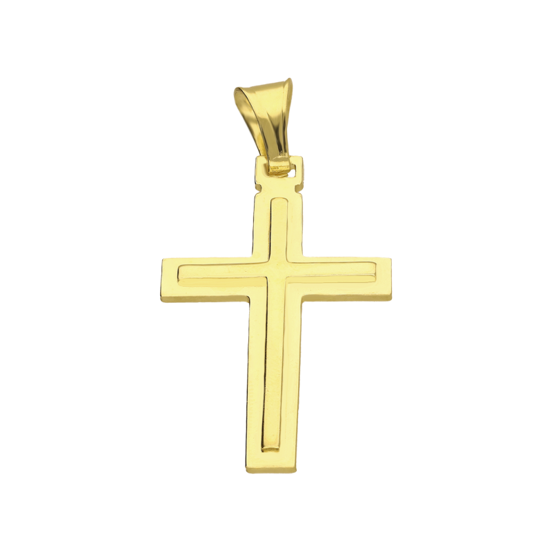 Pozłacany Krzyżyk Srebrny Pr. 925 - JubilerSezam.pl