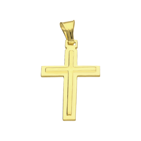 Pozłacany Krzyżyk Srebrny Pr. 925 - JubilerSezam.pl