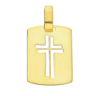 Srebrna pozłacana zawieszka krzyżyk pr. 925 - JubilerSezam.pl