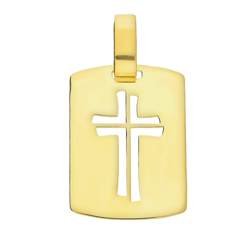 Srebrna pozłacana zawieszka krzyżyk pr. 925 - JubilerSezam.pl