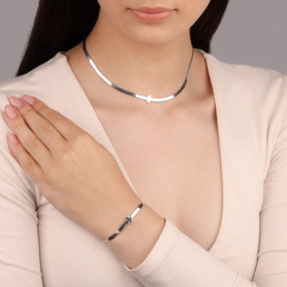 Srebrna Bransoletka Koniczynka pr. 925 - JubilerSezam.pl