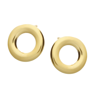 Złote kolczyki oponki 10mm pr. 585 - JubilerSezam.pl