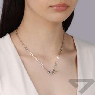 Srebrny naszyjnik anker long/toggle pr. 925 - JubilerSezam.pl