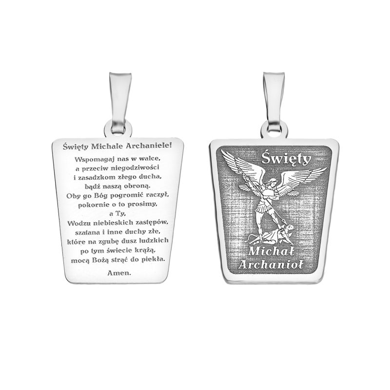 Srebrny Medalik z Michałem Archaniołem pr. 925 - JubilerSezam.pl