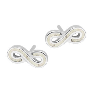 Srebrne Kolczyki Infinity Opal Jubilerski pr. 925 - JubilerSezam.pl