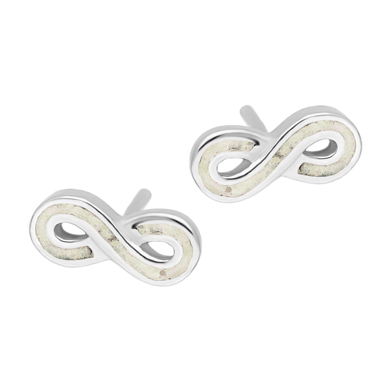 Srebrne Kolczyki Infinity Opal Jubilerski pr. 925 - JubilerSezam.pl