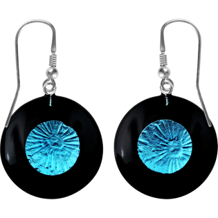 Srebrne Kolczyki Murano Posejdon Blue pr. 925 - JubilerSezam.pl