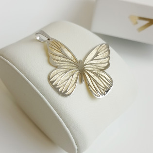 Srebrna zawieszka pozłacana Motyl pr. 925 - JubilerSezam.pl