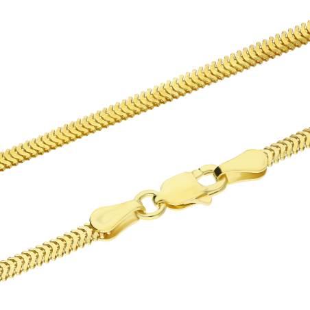 Pozłacany łańcuszek snake pr. 925 - JubilerSezam.pl