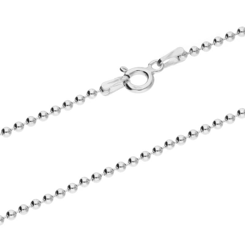 Srebrny łańcuszek bead pr. 925 - JubilerSezam.pl