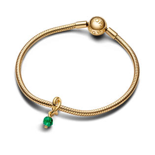 Charms Pandora Zielony Symbol Wieczności 763462C05 - JubilerSezam.pl