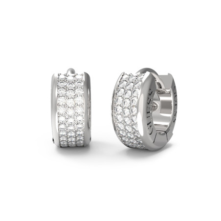 Kolczyki srebrne kółka Guess JUBE04583JWRH - JubilerSezam.pl