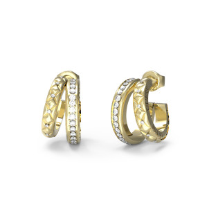 Złote Kolczyki Kółka Guess JUBE04587JWYG - JubilerSezam.pl