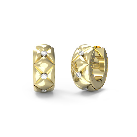 Złote Kolczyki Kółka Guess JUBE04590JWYG - JubilerSezam.pl