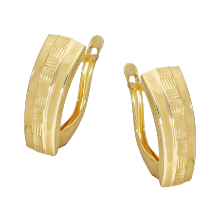 Złote Kolczyki z Grawerem Pr. 375 - JubilerSezam.pl