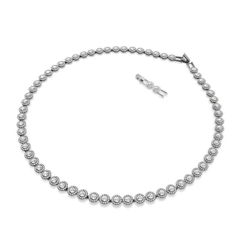 Naszyjnik Swarovski Una Biały z Kryształami - JubilerSezam.pl