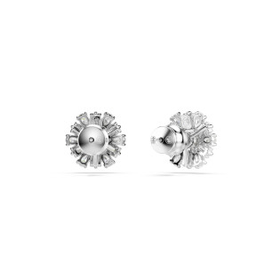 Kolczyki Swarovski zapinane na sztyft Idyllia, Szlify różnorodne, Płatek śniegu, Białe, Powłoka z rodu
