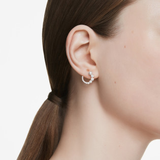 Kolczyki Swarovski Matrix z Perłą, Różowe Złoto - JubilerSezam.pl