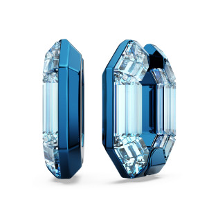 Niebieskie Kolczyki Swarovski Kreole Lucent - JubilerSezam.pl
