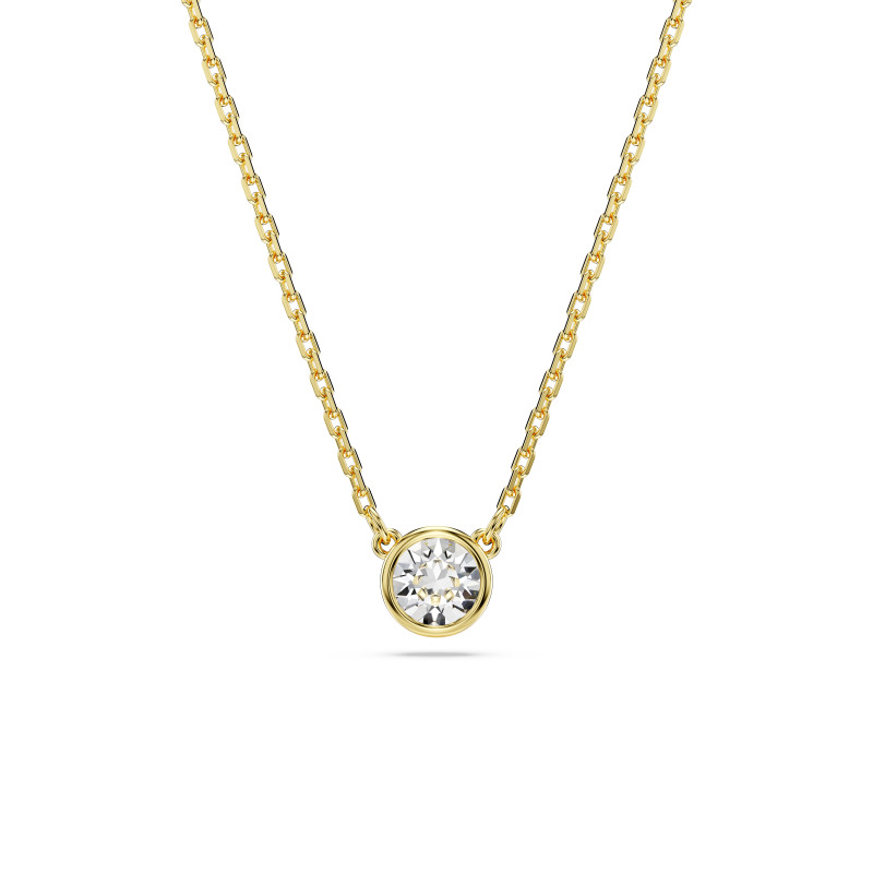 Wisiorek Swarovski Imber Szlif okrągły, Biały, Powłoka w odcieniu złota