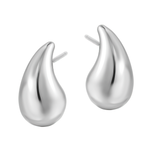 Srebrne Kolczyki Krople 3D Sztyft pr. 925 - JubilerSezam.pl