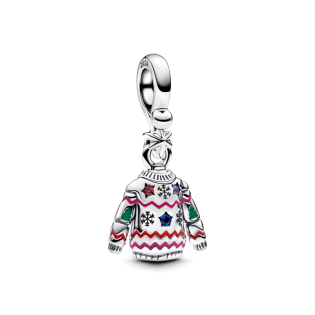 Charms Pandora Świąteczny Sweter - Srebrna Zawieszka 793596C01 - JubilerSezam.pl
