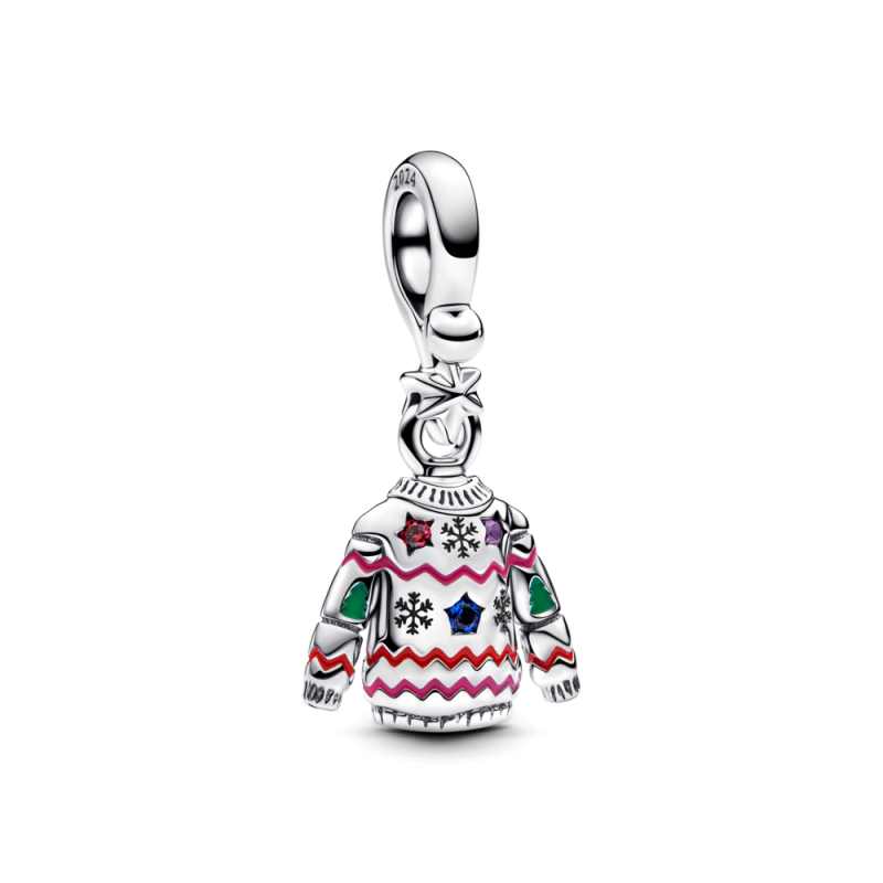 Charms Pandora Świąteczny Sweter - Srebrna Zawieszka 793596C01 - JubilerSezam.pl