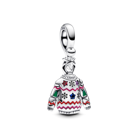 Charms Pandora Świąteczny Sweter - Srebrna Zawieszka 793596C01 - JubilerSezam.pl