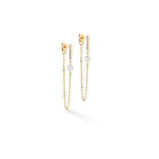 Kolczyki Coeur de Lion Black-Gold z Kryształami - JubilerSezam.pl