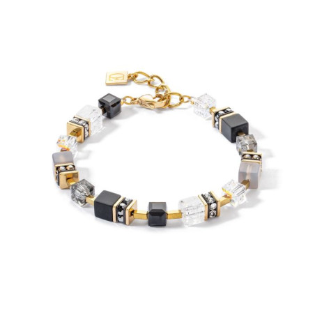 Bransoletka Coeur de Lion Black-Gold - Kryształy Swarovski - JubilerSezam.pl