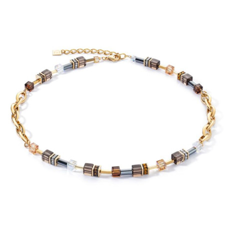 Naszyjnik Coeur de Lion Brown-Gold z kryształami - JubilerSezam.pl