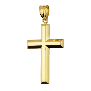 Złoty Krzyżyk Dmuchany pr. 585 - Symbol Wiary - JubilerSezam.pl