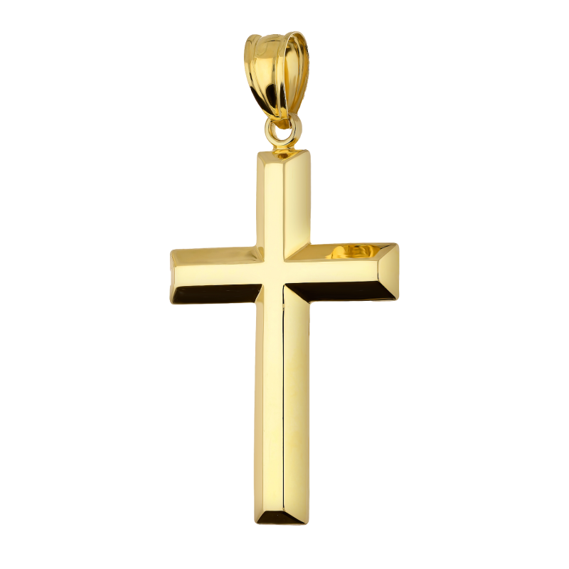Złoty Krzyżyk Dmuchany pr. 585 - Symbol Wiary - JubilerSezam.pl