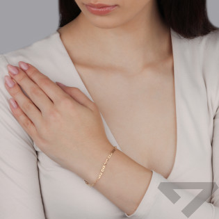 Złota bransoletka Infinity pr. 375 z cyrkonią - JubilerSezam.pl