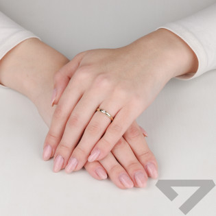 Złoty Pierścionek z Białą Cyrkonią pr. 585 Mariage - JubilerSezam.pl