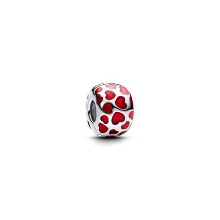 Charms Klips Pandora Srebrne Czerwone Serca - JubilerSezam.pl