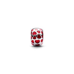 Charms Klips Pandora Srebrne Czerwone Serca - JubilerSezam.pl