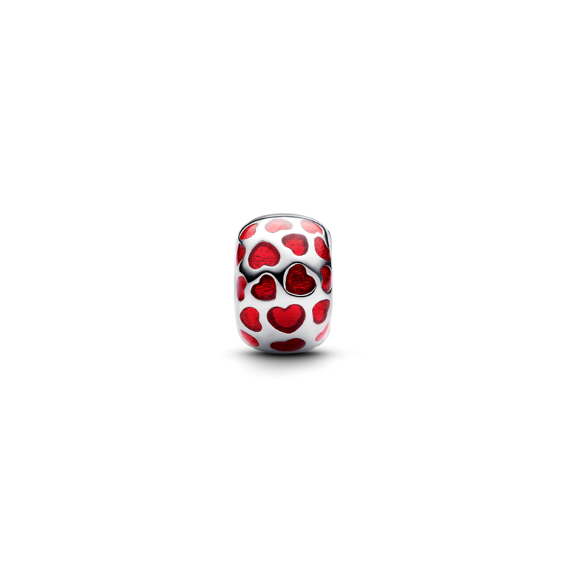 Charms-klips Pandora Czerwone serca