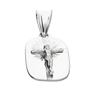 Srebrny medalik z Panem Jezusem Ag 925 - JubilerSezam.pl