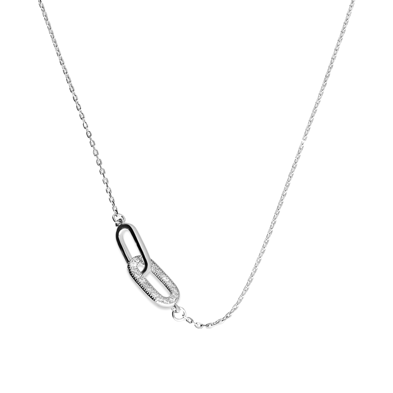 Srebrny Naszyjnik Klanówka z Owalnymi Zawieszkami - JubilerSezam.pl