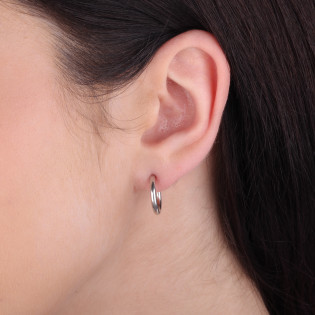 Srebrne kolczyki półkola 10mm - Minimalistyczna elegancja - JubilerSezam.pl