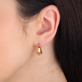 Pozłacane kolczyki kółka poszerzane - JubilerSezam.pl