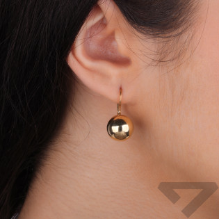 Złote kolczyki kule 12mm - Klasyczna elegancja - JubilerSezam.pl