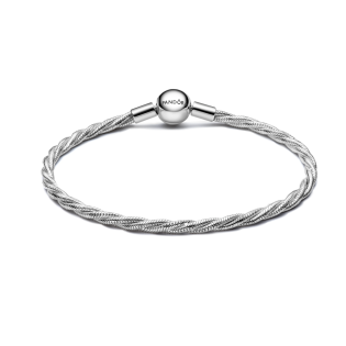 Srebrna Bransoletka Pandora Splot Wężykowy - JubilerSezam.pl