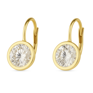 Złote Kolczyki z Cyrkonią 6mm - Klasyczna Elegancja - JubilerSezam.pl